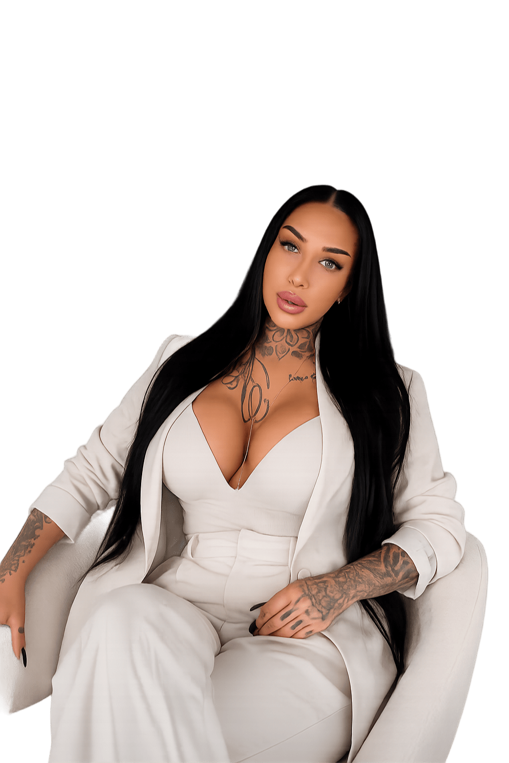 Modelka Habibi Beauty s výraznými řasami